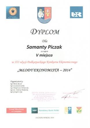 DYPLOM z Modego Ekonomisty